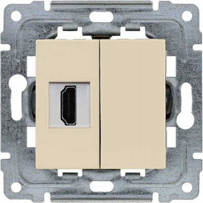 Gniazdo HDMI, żeńskie typu A (Moduł) Krem 450350 Kos DANTE