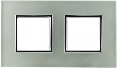 Ramka podwójna - Szkło Perłowe (Ramka pośrednia: Chrom) Szkło - Pearl Glass 4504182 Kos DANTE