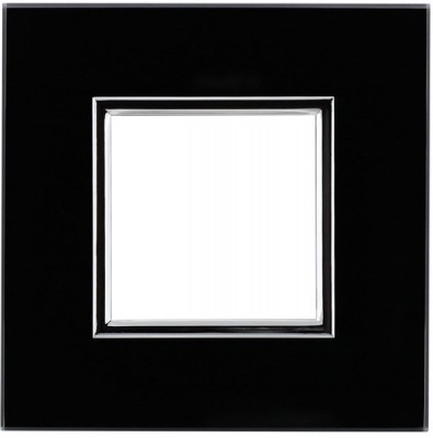 Ramka pojedyncza - Szkło Czarne (Ramka pośrednia: Chrom) Szkło - Black Glass 4509181 Kos DANTE