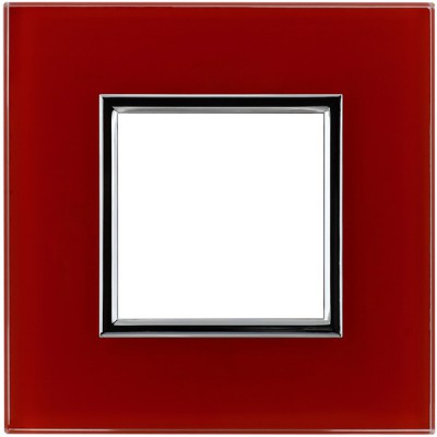 Ramka pojedyncza - Szkło Czerwone (Ramka pośrednia: Chrom) Szkło - Red Glass 4510181 Kos DANTE