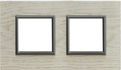 Ramka podwójna - Drewno (Ramka pośrednia: Biała) Drewno - White Oak 4521382 Kos DANTE