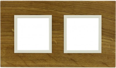 Ramka podwójna - Drewno (Ramka pośrednia: Kremowa) Drewno - Light Oak 4522382 Kos DANTE