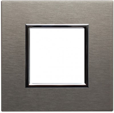 Ramka pojedyncza - Aliminium Anodowane (Ramka pośrednia: Chrom) Metal - Inox 4541281 Kos DANTE