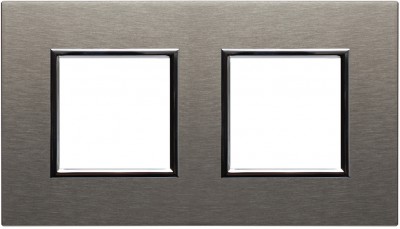 Ramka podwójna - Aliminium Anodowane (Ramka pośrednia: Chrom) Metal - Inox 4541282 Kos DANTE