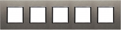 Ramka pięciokrotna - Aliminium Anodowane (Ramka pośrednia: Chrom) Metal - Inox 4541285 Kos DANTE
