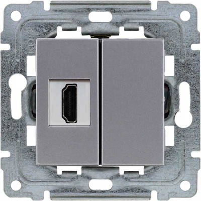 Gniazdo HDMI, żeńskie typu A (Moduł) Inox 454150 Kos DANTE