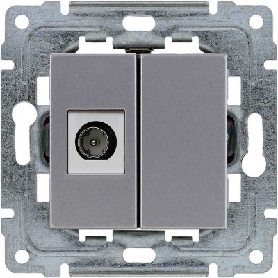 Gniazdo antenowe TV pojedyncze (Moduł) Inox 454153 Kos DANTE