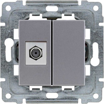 Gniazdo antenowe typu F pojedyncze (Moduł) Inox 454154 Kos DANTE