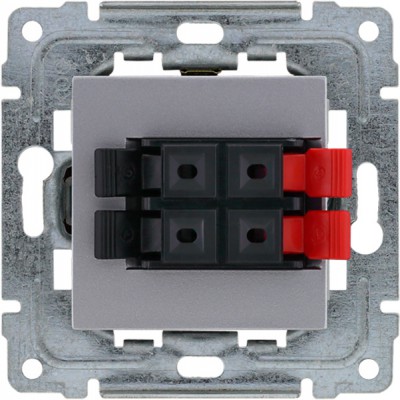 Gniazda głośnikowe pojedyncze dla przewodów do 1,5mm2 (Moduł) Inox 454171 Kos
