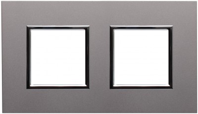 Ramka podwójna - Aliminium Lakierowane (Ramka pośrednia: Grafitowa) Metal - Aluminium 4542282 Kos DANTE