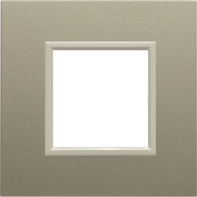 Ramka pojedyncza - Aliminium Lakierowane (Ramka pośrednia: Kremowa) Metal - Satin 4550281 Kos DANTE