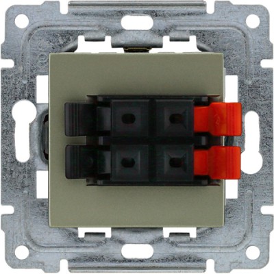 Kos 455071 Gniazda głośnikowe pojedyncze dla przewodów do 1,5mm2 (Moduł) Satyna