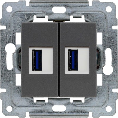 Ładowarka USB podwójna 2x 5V 2A (Moduł) Grafit 456057 Kos