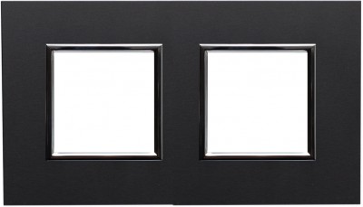 Ramka podwójna - Aliminium Anodowane (Ramka pośrednia: Czarna) Metal - Onyx 4590282 Kos DANTE