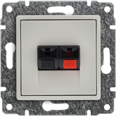 Gniazda głośnikowe pojedyncze, przewody max 1,5mm2 (Moduł) Krem 510372 Kos VENA