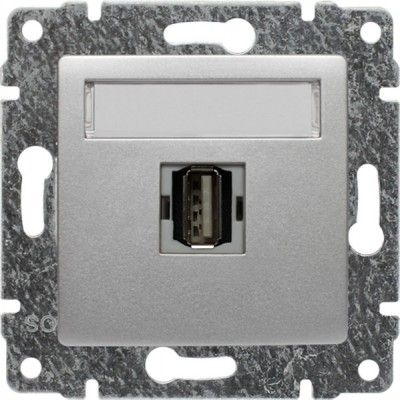 Gniazdo USB, standard 3.0, szybkozłączki (Moduł) Aluminium 514051 Kos VENA