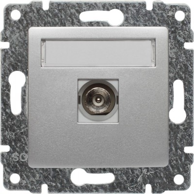 Gniazdo antenowe TV pojedyncze (Moduł) Aluminium 514053 Kos VENA