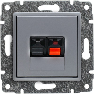 Gniazda głośnikowe pojedyncze, przewody max 1,5mm2 (Moduł) Aluminium 514072 Kos VENA