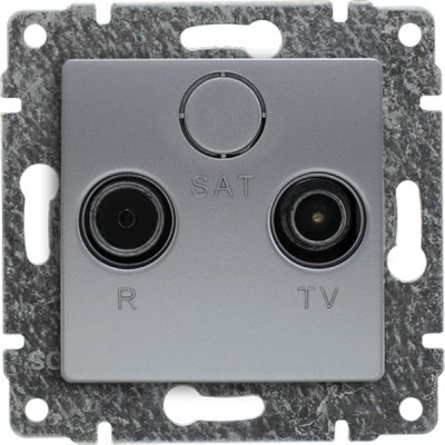 Gniazdo antenowe RTV przelotowe 13dB (Moduł) Aluminium 514075 Kos VENA