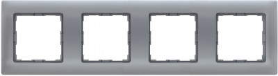 Ramka poczwórna Aluminium 514084 Kos VENA