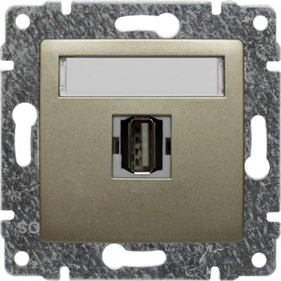 Gniazdo USB, standard 3.0, szybkozłączki (Moduł) Satyna 515051 Kos VENA