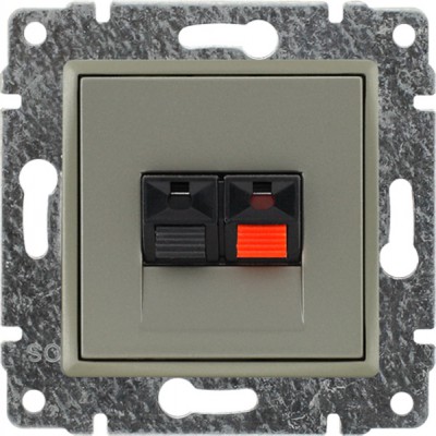 Gniazda głośnikowe pojedyncze, przewody max 1,5mm2 (Moduł) Satyna 515072 Kos VENA