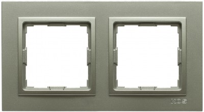 Ramka podwójna Vena 2 Kwadrat Aluminium 525082 Kos VENA