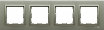 Ramka poczwórna Vena 2 Kwadrat Aluminium 525084 Kos VENA