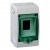 Schneider Rozdzielnica natynkowa Mini Kaedra 13957 IP65 4-Moduły N+PE /Szary - Drzwi zielone/ Szary