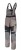 Ogrodniczki ze wstawkami L khaki-czarne LAHTI L4060903 Khaki-Czarny Profix