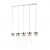 Lampa wisząca Zuma Line P0389-05E-B5AC Gem Srebrny Zuma