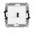 Karlik 25IGUSBBO-5 Mechamizm gniazda pojedynczego USB A-A 3.0, bez pola opisowego Biały Mat 5903672039130