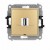 Karlik 29IGUSBBO-1 Mechanizm gniazda pojedynczego USB A-A 2.0, bez pola opisowego Złoty 5903672026338