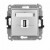 Karlik 7IGUSB-1 Mechanizm gniazda pojedynczego USB A-A 2.0 Srebrny Metalik 5903672018029