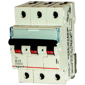 LEGRAND 403400 Wyłącznik nadprądowy S303 B10A 3M 3P TX3 6kA
