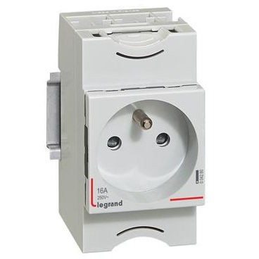 LEGRAND Gniazdo na szynę TH35 z uziemieniem i przesłonami 2.5M 230V AC G380