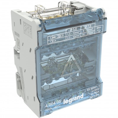 LEGRAND Modułowy blok rozdzielczy 4M 4P 100A 6-zaciskowy /1,5-16 mm²/