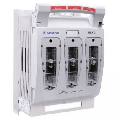 APATOR Rozłącznik izolacyjny bezpiecznikowy RBK 2 pro 400A 690V montaż płyta / most szynowy /60-100mm/