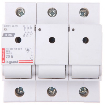 LEGRAND Rozłącznik bezpiecznikowy R303 20A 400V 3P