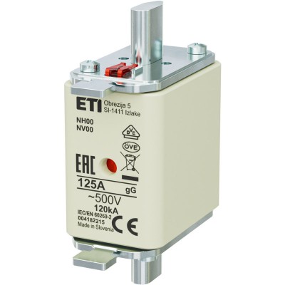 ETI Wkładka topikowa NH00 gG 125A 500V