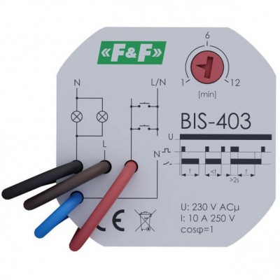 F&F BIS-403 Przekaźnik bistabilny 10A 230V dopuszkowy Ø60