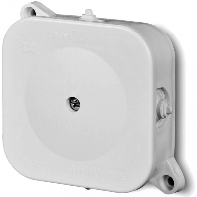 ELEKTRO-PLAST NASIELSK Puszka natynkowa hermetyczna z zaciskiem 4x2,5mm² IP42 /86x86x35mm/ Biały