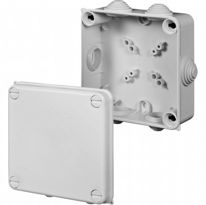 ELEKTRO-PLAST NASIELSK Puszka natynkowa hermetyczna EP-LUX PK-4 pusta IP55 /135x135x65mm/ Biały