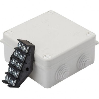 ELEKTRO-PLAST NASIELSK Puszka natynkowa hermetyczna EP-LUX PK-4 z zaciskiem 5x10mm² IP55 /135x135x65mm/ Biały