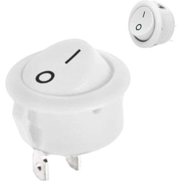 SKOFF Wyłącznik okrągły kołyskowy R13 6A 230V /Biały/