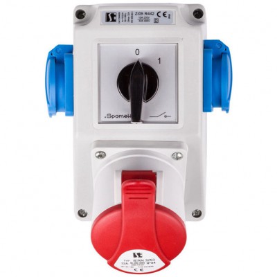 SPAMEL ZI05R442 Rozdzielnica budowlana IP-44 0-1 1x32/5, 2x230V