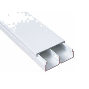 AKS ZIELONKA Mały kanał elektroinstalacyjny dwukomorowy MKE 25/40 2K /25x40x2000mm/ Biały