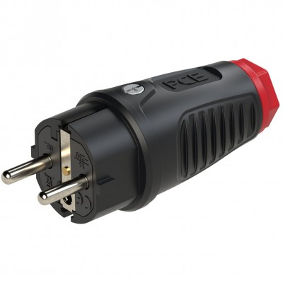 PCE Wtyczka jednofazowa gumowa 16A 250V IP54 Taurus2 0522-SR