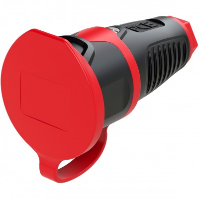 PCE Gniazdo przenośne jednofazowe gumowe 16A 230V IP54 2411-SRW