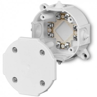 ELEKTRO-PLAST NASIELSK Puszka natynkowa hermetyczna P5 z zaciskiem 4x2,5mm² IP41 /80x38mm/ Biały